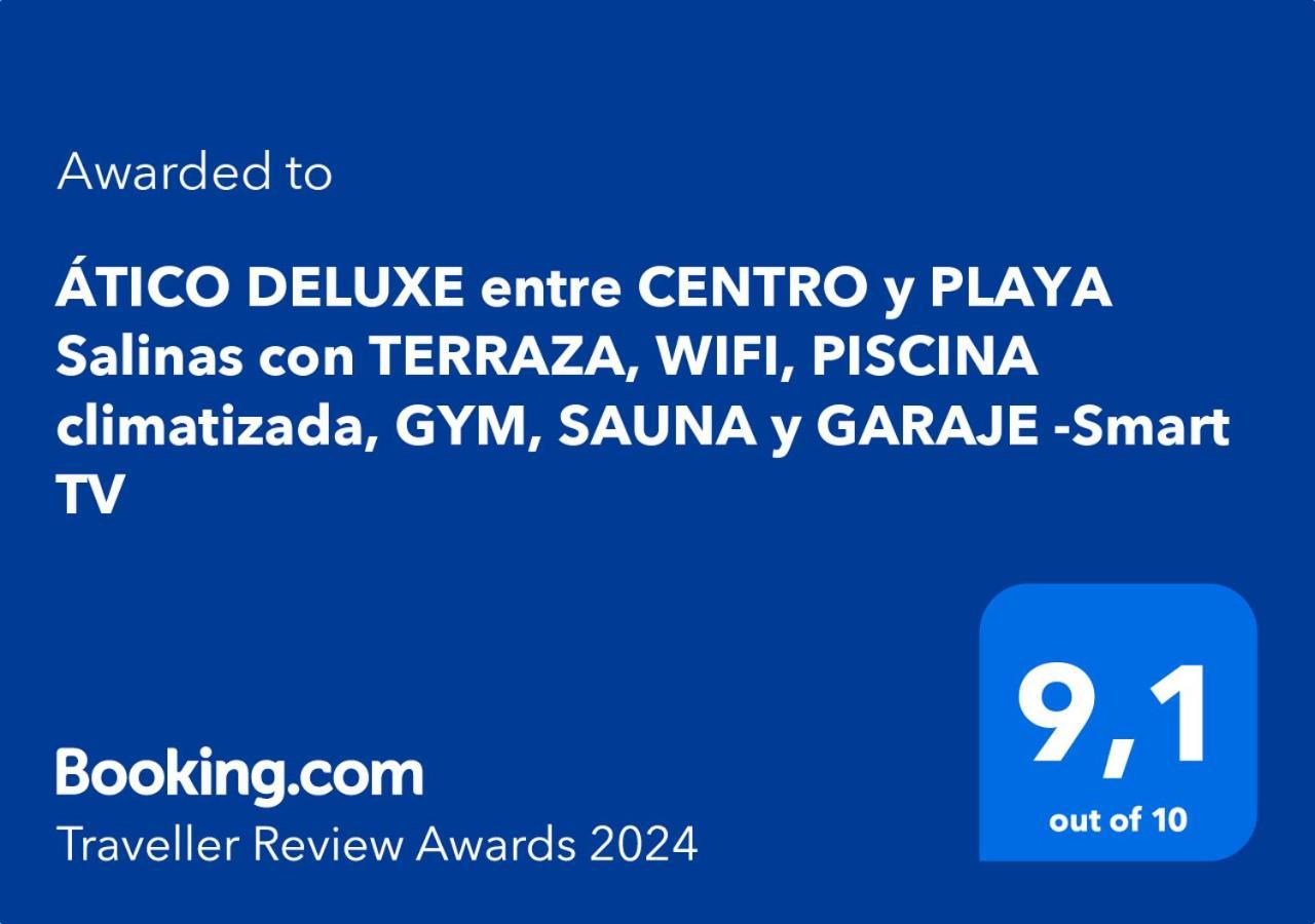 ÁTICO DELUXE entre CENTRO y PLAYA Salinas con TERRAZA, WIFI, PISCINA climatizada, GYM, SAUNA y GARAJE -Smart TV Roquetas de Mar Esterno foto
